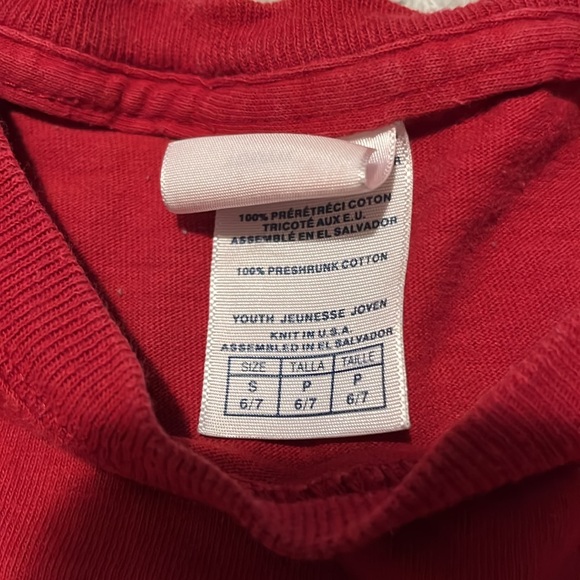 Arkansas Razorbacks Boys Shirt Long Sleeve size 6/7 but fits more like a size 5 - Picture 4 of 5